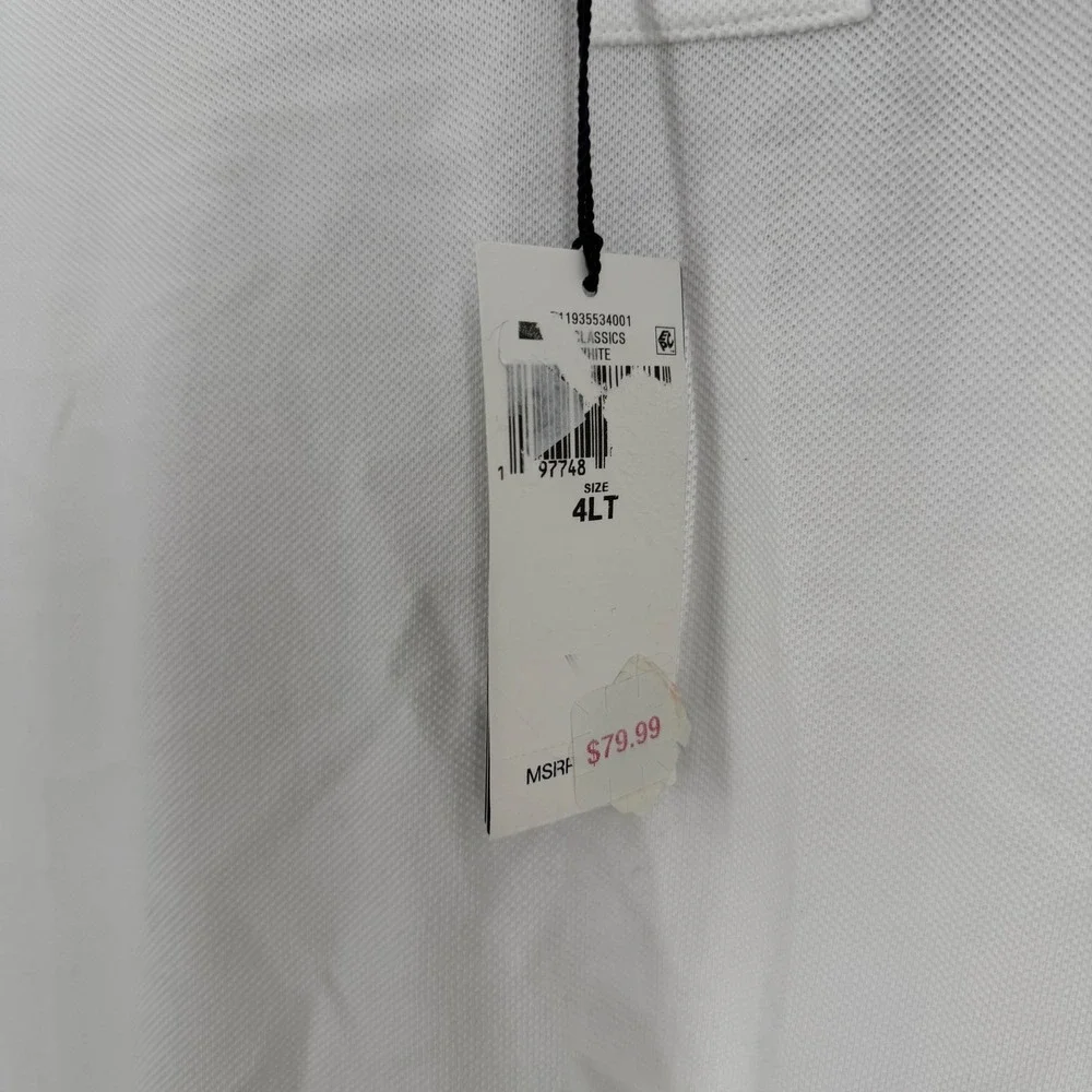 Polo Ralph Lauren Polo Men 4XLTall White Classic Big Tripe Pony #3‎ Back Crest